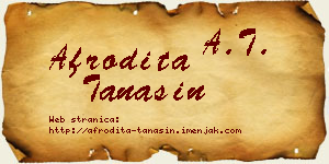 Afrodita Tanasin vizit kartica